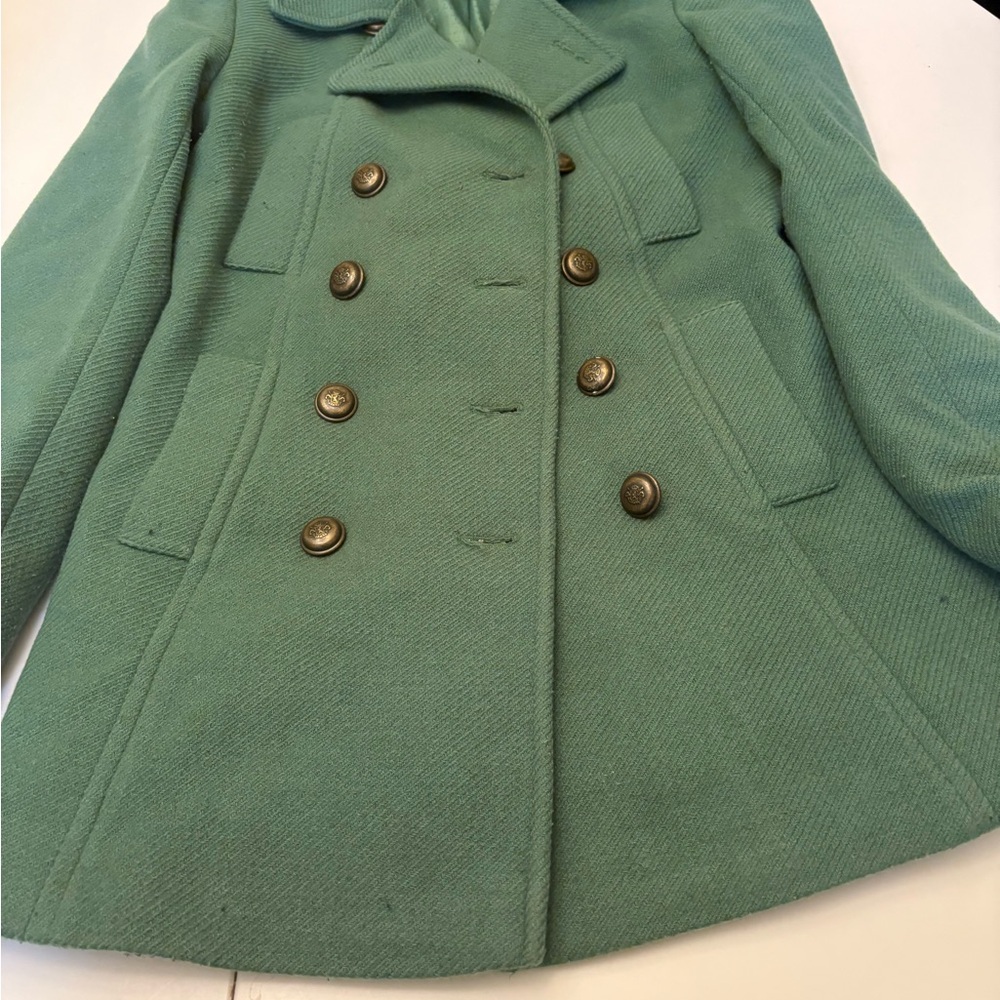 DKNY Women's Mint Double-Breasted Pea Coat